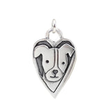 Sterling Silver Jack Russell Terrier Charm Necklace on Adjustable Sterling Chain - Terrier Dog Breed Charm