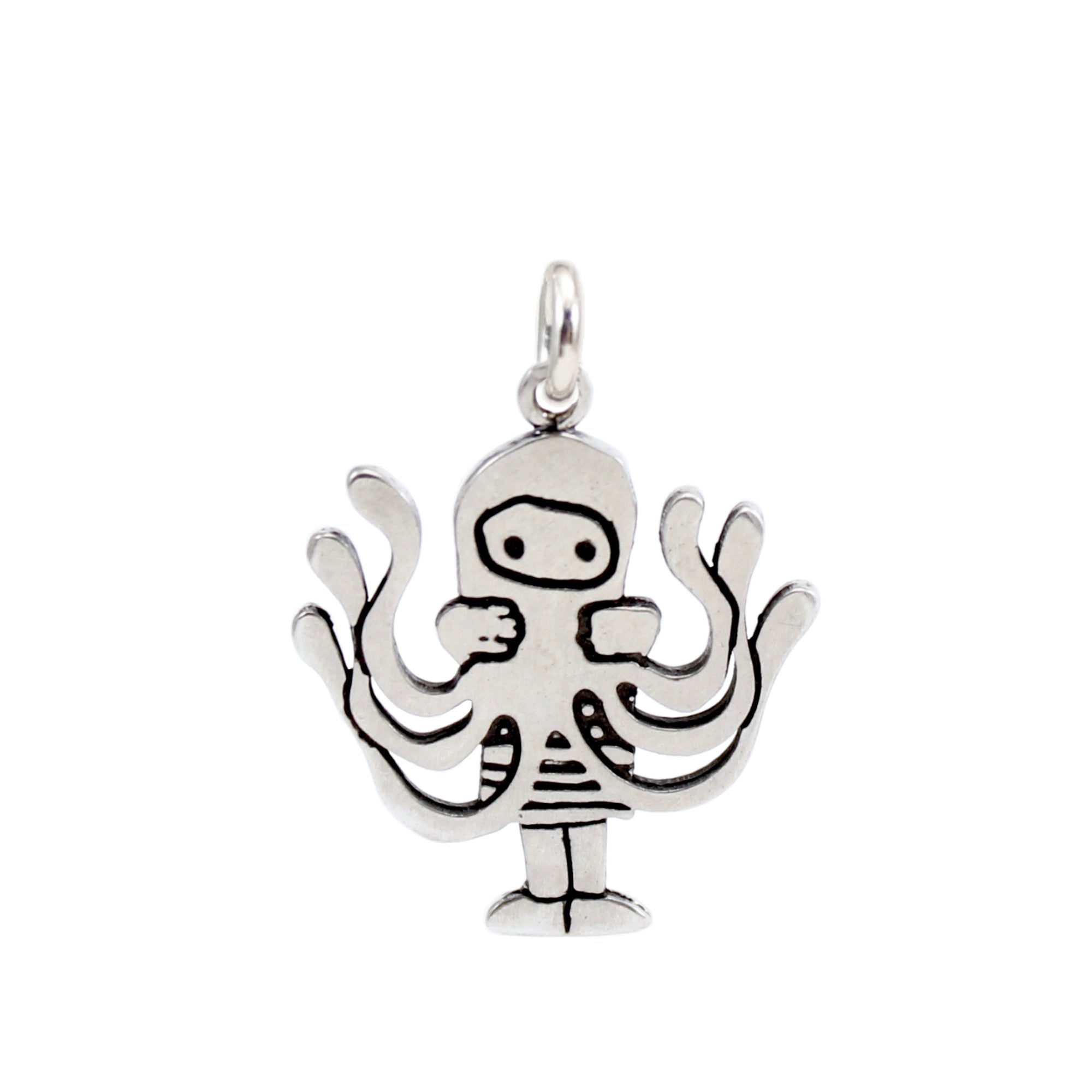 Sterling buy Silver Octopus Pendant on a Sterling Silver Chain