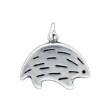 Sterling Silver Hedgehog Charm Necklace on Adjustable Sterling Chain